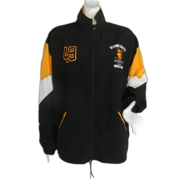 Vintage OTTAWA VALLEY AAA HOCKEY Hornets Jacket, L, #49, Black/Yellow, AAA - Picture 1 of 12